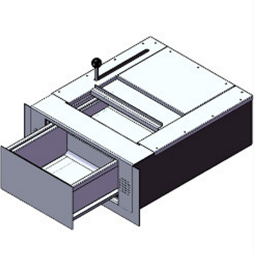 Bullet Resistant Transaction Drawer With Sliding Dip Tray