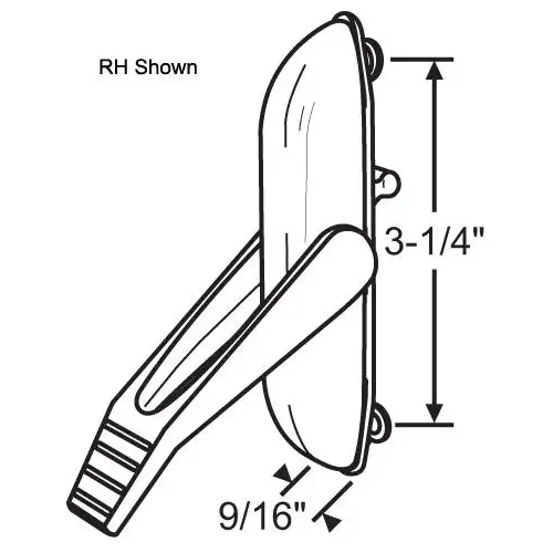 CASEMENT LOCKING HANDLE SET WHITE WITH GASKET