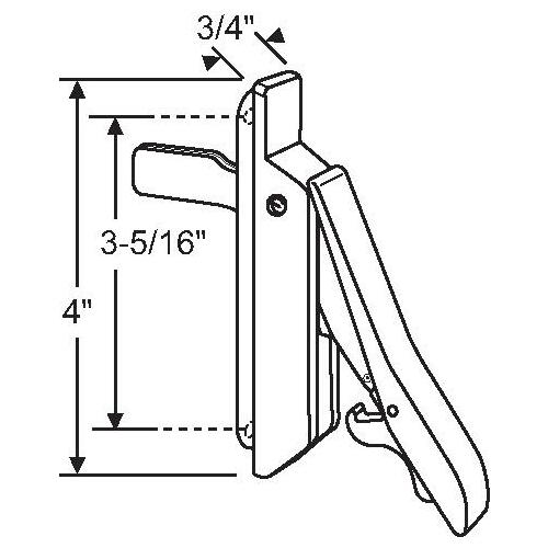 Multi-Ppoint Locking Handle With Catch Euro White