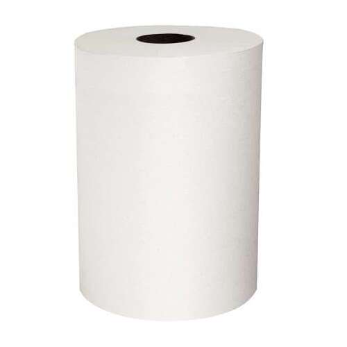 White Paper Towel - 1 Ply - Roll - 580 ft Overall Length - 8" Width