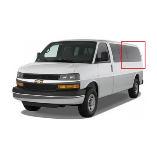 AM Auto CE03-L2 P Window For Chevrolet Express 2003 Second Driver Side Fixed Glass