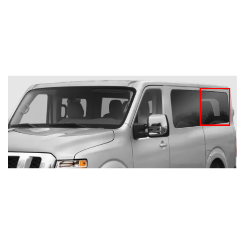 AM Auto NNV12-L2 P Window For Nissan NV (Full size) 2012 Second Driver Side Fixed Glass
