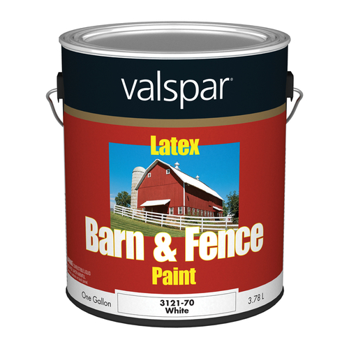 018.007 Barn and Fence Paint, White, 1 gal