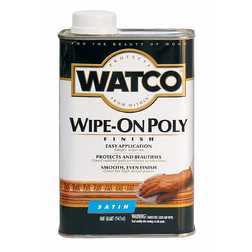 Watco 68141 Wipe On Poly Transparent Satin Clear WaterBased Urethane