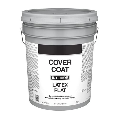 044.0000.008 Wall Paint, Flat, White, 5 gal Pail