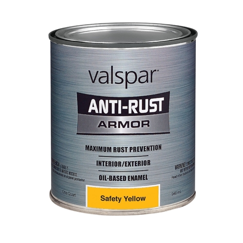 Rust Prevention Paint Anti-Rust Armor Indoor and Outdoor Gloss Safety Yellow Oil-Based Enamel Rust Prevention Pain Safety Yellow