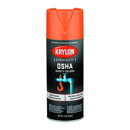 KRYLON K02410777 OSHA Color Spray Paint OSHA Colors Gloss Safety Orange