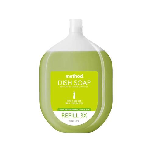 Dish Soap Refill Lime/Sea Salt Scent Liquid 54 oz - pack of 4