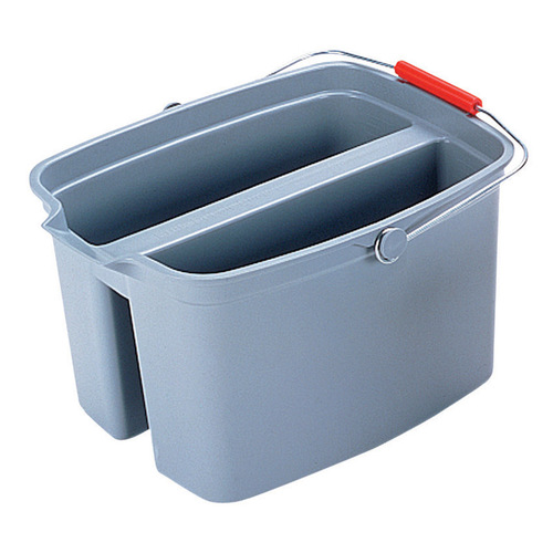 Rubbermaid 2628-88-GRAY Rectangular Double Pail 19 qt Gray Gray