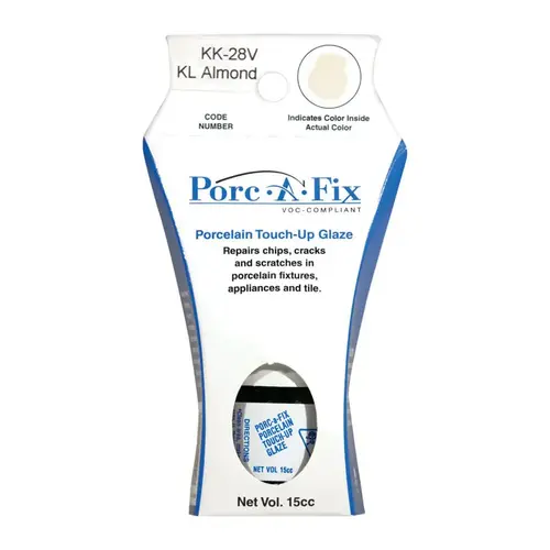 Porc-A-Fix KK-28V Touch-Up Glaze Porcelain Kohler Almond 15 cc Kohler Almond