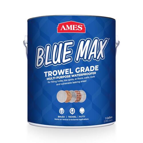 Ames BMX1TG Waterproof and Sealer Blue Max Trowel Grade Blue Liquid Rubber Blue