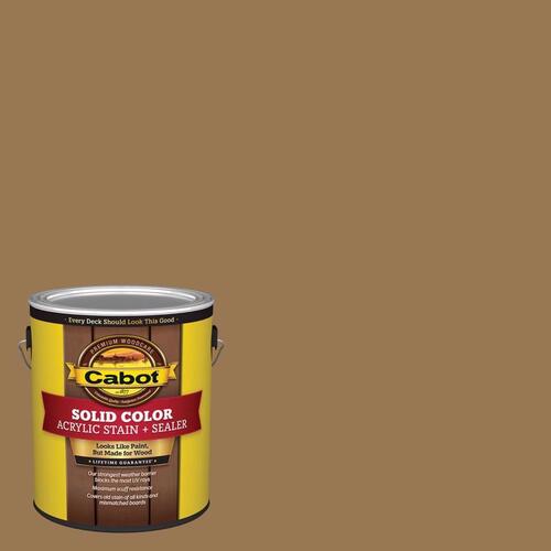 1800 Series 140.000.007 Solid Color Decking Stain, Low-Lustre, New Cedar, Liquid, 1 gal, Can - pack of 4