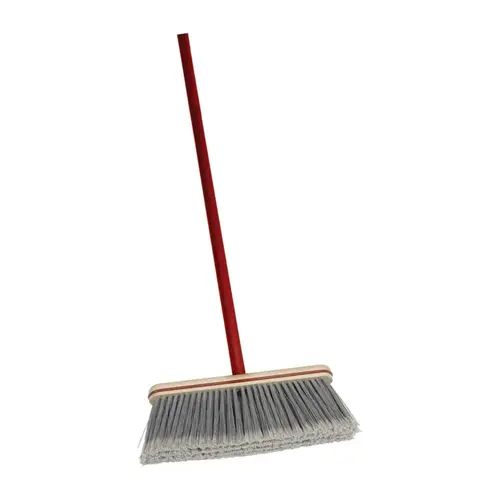 Harper 10804A 12 In. Upright Broom with 48 In. Metal Handle Red