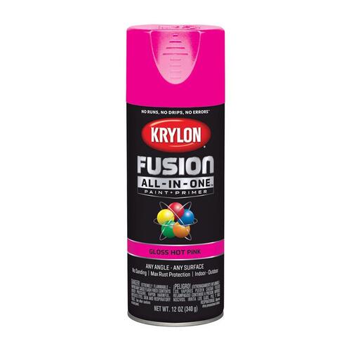 KRYLON K02708007 Paint+Primer Spray Paint Fusion AllInOne Gloss Hot