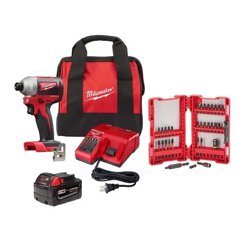 Impact Driver M18 18 V 1/4" Cordless Brushless Kit (Battery & Charger)