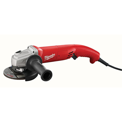 Small Angle Grinder, 11 A, 5/8-11 Spindle, 5 in Dia Wheel, 11,000 rpm Speed Red