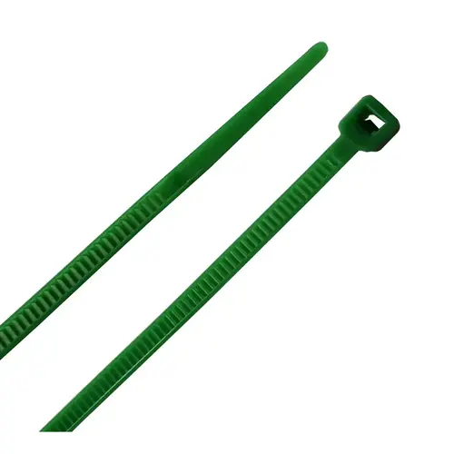 Cable Tie 4" L Green Green