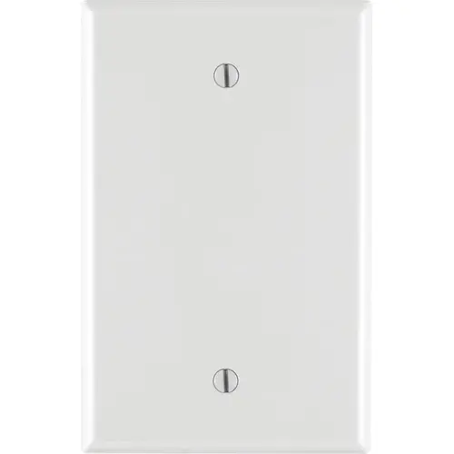 Wall Plate White 1 gang Nylon Blank White - pack of 25