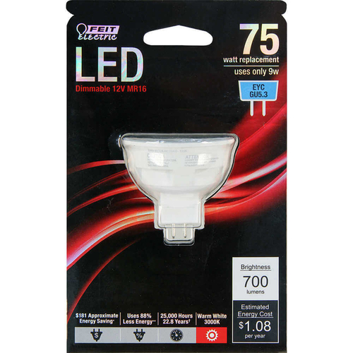 LED Bulb MR16 GU5.3 Warm White 75 Watt Equivalence Clear