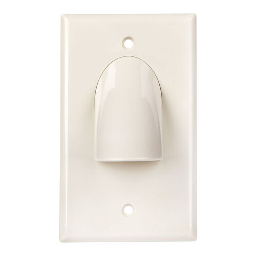 Wall Plate Just Hook It Up White 1 gang Plastic Home Theater White