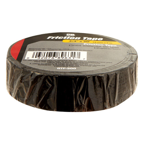 GTF-300 Friction Tape, 30 ft L, 3/4 in W, Black