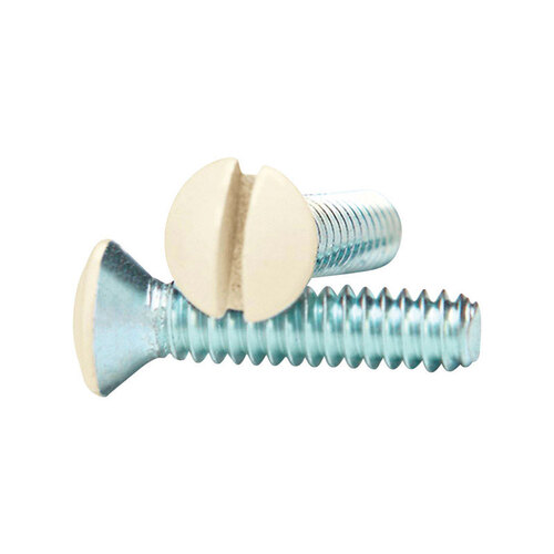 Wallplate Screws No. 6 X 3/4" L Slotted Oval Head Smooth