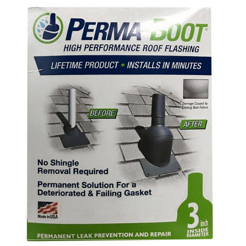 Perma-Boot 312-3N1 BLK 5516 Roof Flashing Repair System, Plastic