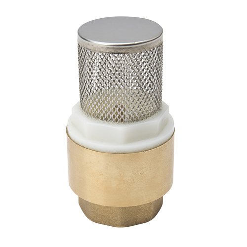 06-5134 Foot Valve with Strainer, 1 in Connection, FIP, Brass Body