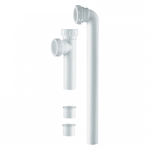 Drain Outlet Pipe 1-1/2" D X 16" L Plastic White