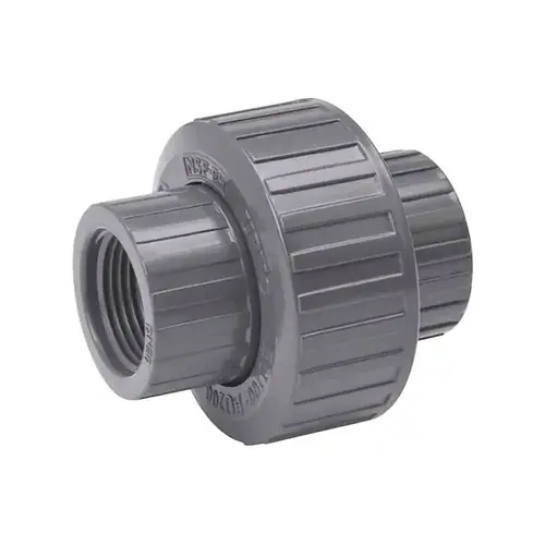NDS 164-103 U-0500-T Pipe Union, 1/2 in, FPT, Gray, SCH 80 Schedule, 150 psi Pressure