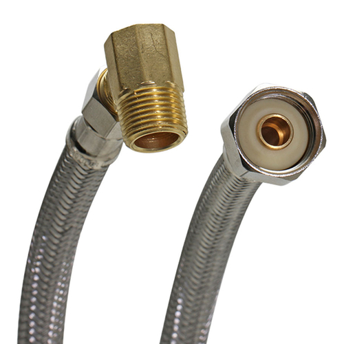 Fluidmaster B1W48 Dishwasher Supply Line 1/2" FIP X 3/8" D Compression 48" Braided Stainless Steel Dishwasher Supply Lin