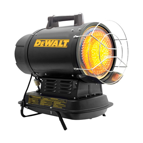 DEWALT F340770 Heater 70,000 Btu/h 1750 sq ft Radiant Kerosene Black