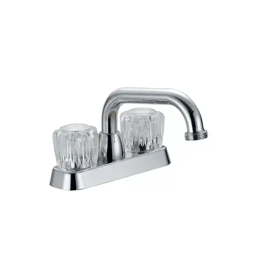 Laundry Faucet Two Handle Chrome Chrome