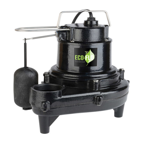 ECO-FLO EFSEW50A1 Sewage Pump 1/2 HP 8200 gph Cast Iron Vertical Float Switch