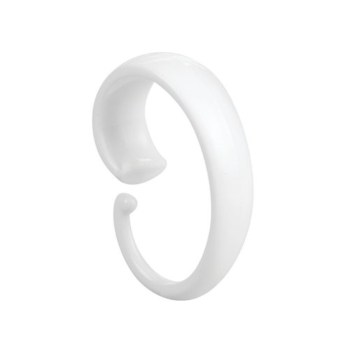 iDesign 76822 Shower Curtain Rings White Plastic White