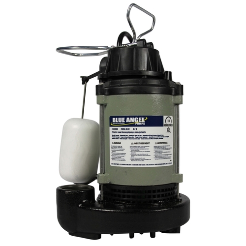 Wayne F33CISDS Sump Pump Blue Angel 1/3 HP 4,620 gph Cast Iron Vertical Float Switch AC Submersible