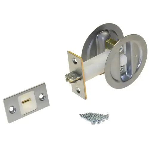 Johnson Hardware 152115P1 Pocket Door Privacy Lock Satin Nickel Silver Steel Satin Nickel