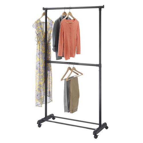 Adjustable Garment Rack 70.25" H X 37.25" W X 18.5" L Metal Black