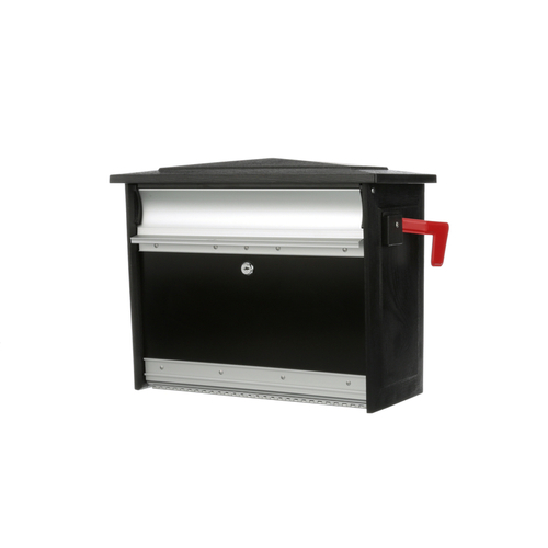Locking Mailbox Mailsafe Contemporary Aluminum Wall Mount Black Powder Coated