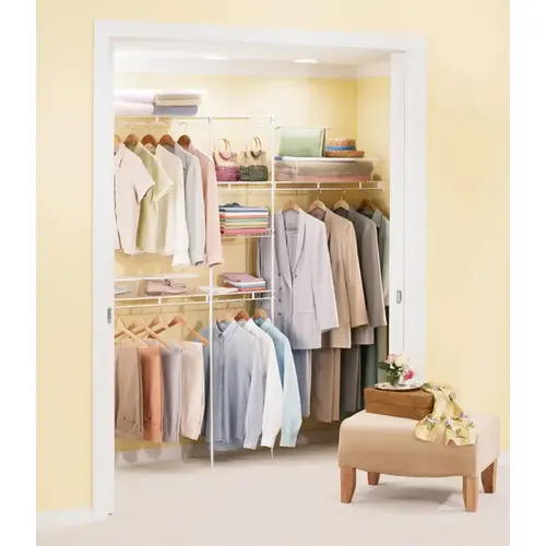 Wardrobe Organizer 49.1" H X 13.8" W X 2.8" L Steel White