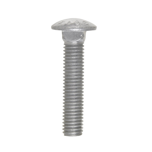 Carriage Bolt 1/2" X 2-1/2" L Hot Dipped Galvanized Steel Hot Dipped Galvanized