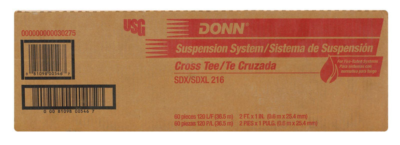 USG Donn Brand 209891-XCP60 Cross Tee SDX/SDXL216 1