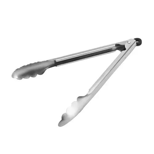 KitchenAid 13 In. Gourmet Stainless Steel Utility Locking Tongs Silver