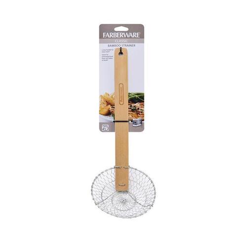 Asian Strainer Tan/Silver Bamboo/Stainless Steel Tan/Silver