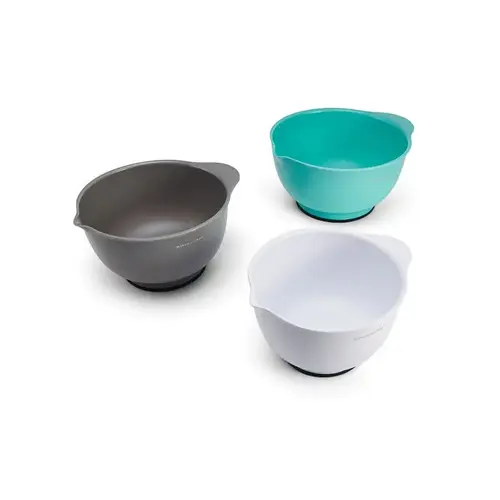 Mixing Bowl Set 2.5 qt. cap. Plastic Assorted 3 pc Assorted