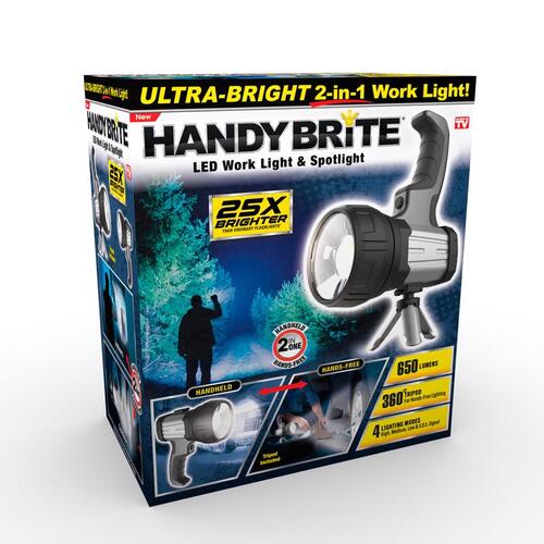 Handy Brite HBT-MC4 Work Light w/Tripod 650 lm LED Battery Handheld
