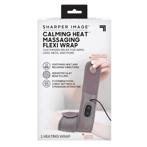 Sharper Image CWT31003 Heat Flexi Wrap Calming Heat Massaging Fabric Gray
