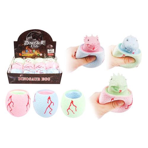 Pop-Up Squeeze Toy Dinosaur Egg Silicone Assorted Assorted