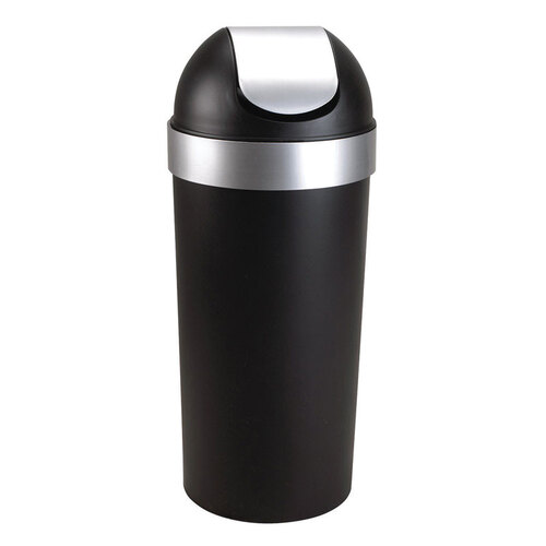 Trash Can Venti Black/Silver Black/Silver - pack of 3