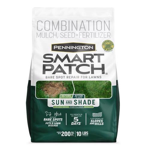 Pennington 100545664 Seed/Fertilizer/Mulch Repair Kit Smart Patch Mixed Sun or Shade 10 lb